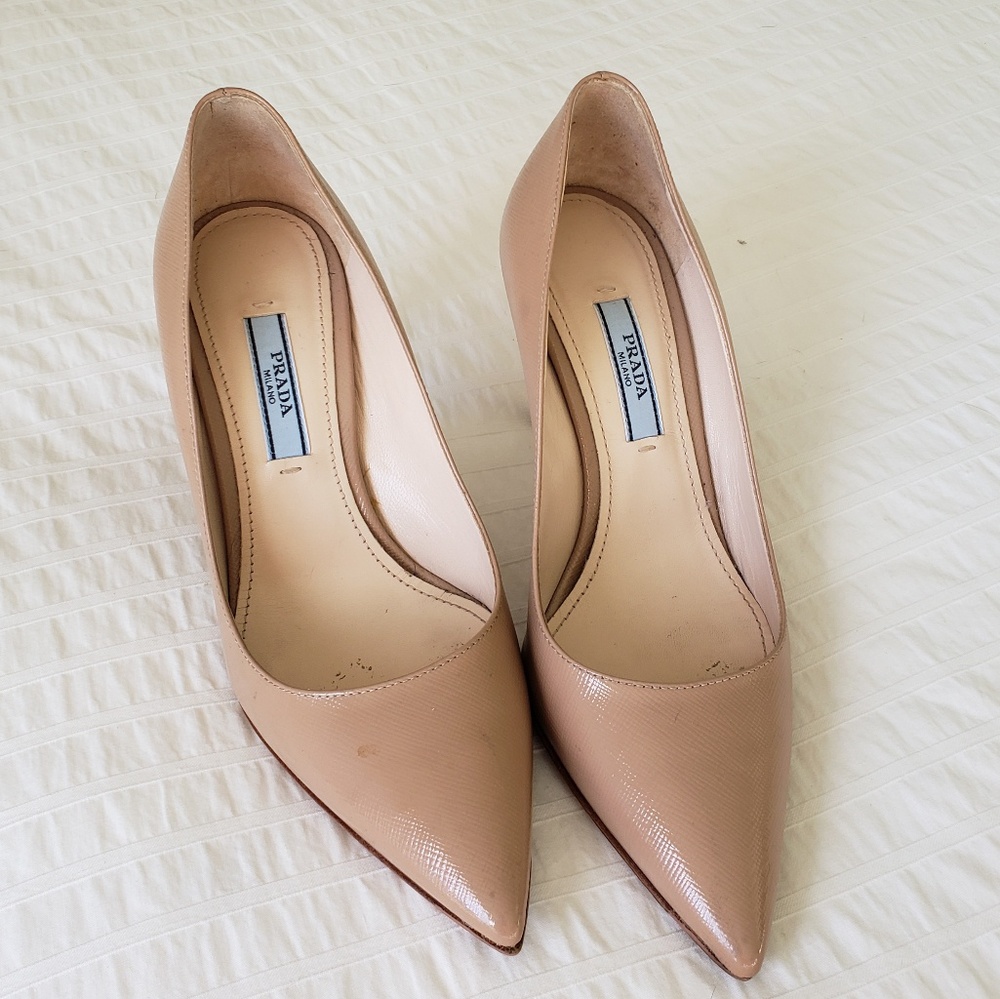 Authentic Prada nude pumps